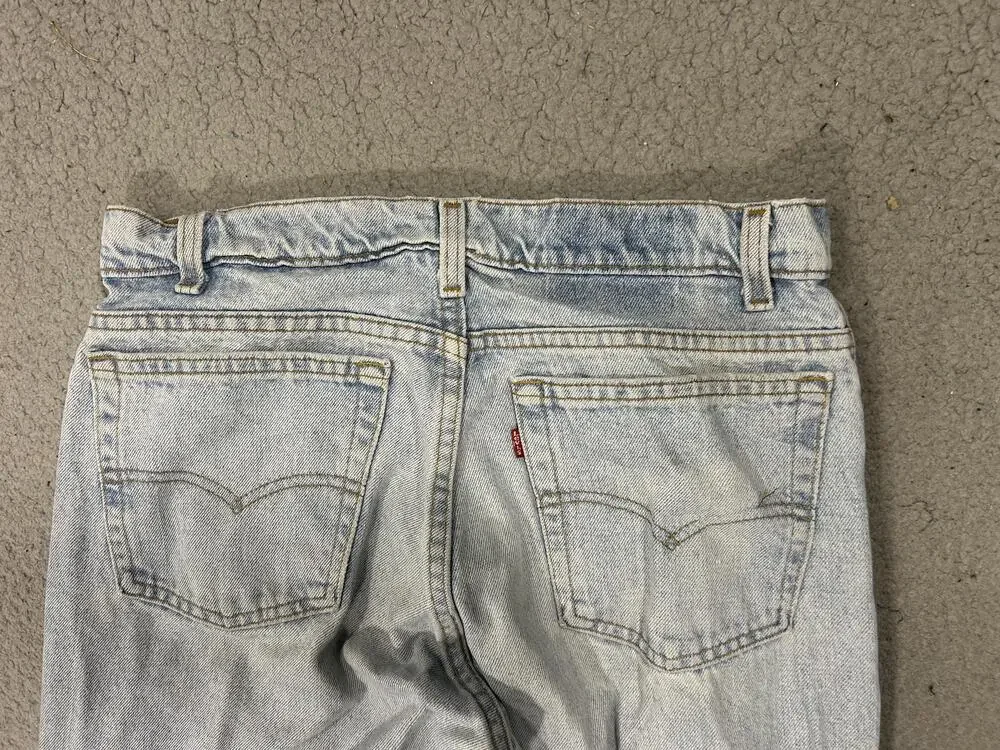 Vintage Levis 550 Jeans Mens 32 Light Wash Relaxed Tapered Distressed USA 90s